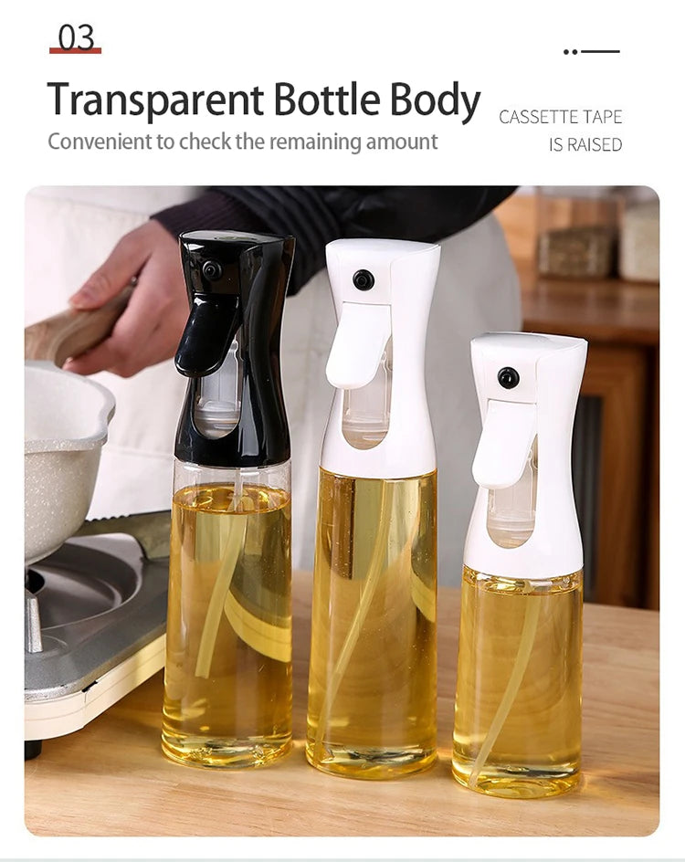 Food Grade Oil Spray Bottle for Cooking – Air Fryer, BBQ & Kitchen (200/300/500ml)