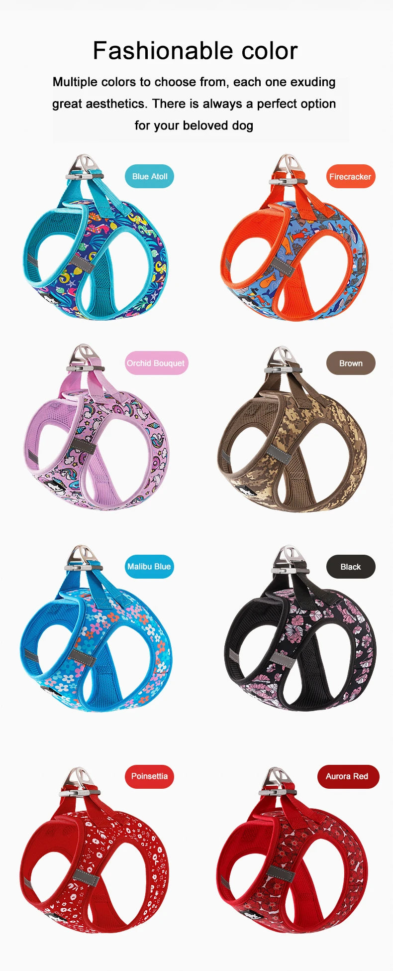 Truelove No-Pull Dog Harness – Soft Mesh, Reflective & Adjustable for Small to Medium Dogs