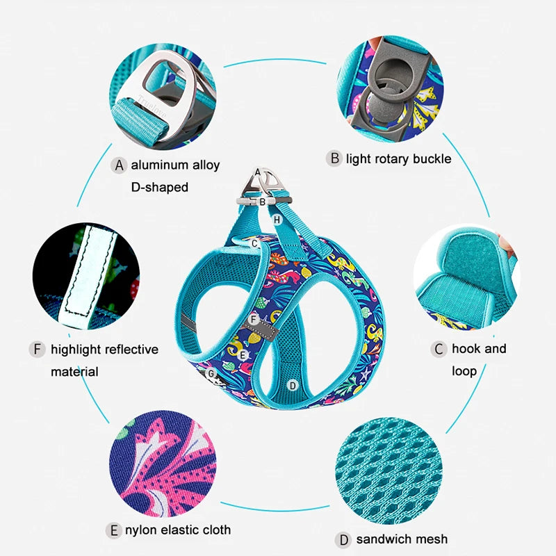 Truelove No-Pull Dog Harness – Soft Mesh, Reflective & Adjustable for Small to Medium Dogs