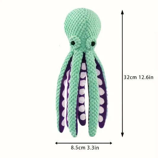 Squeaky Plush Octopus Dog Toy – Interactive Chew Toy for Small & Large Dogs