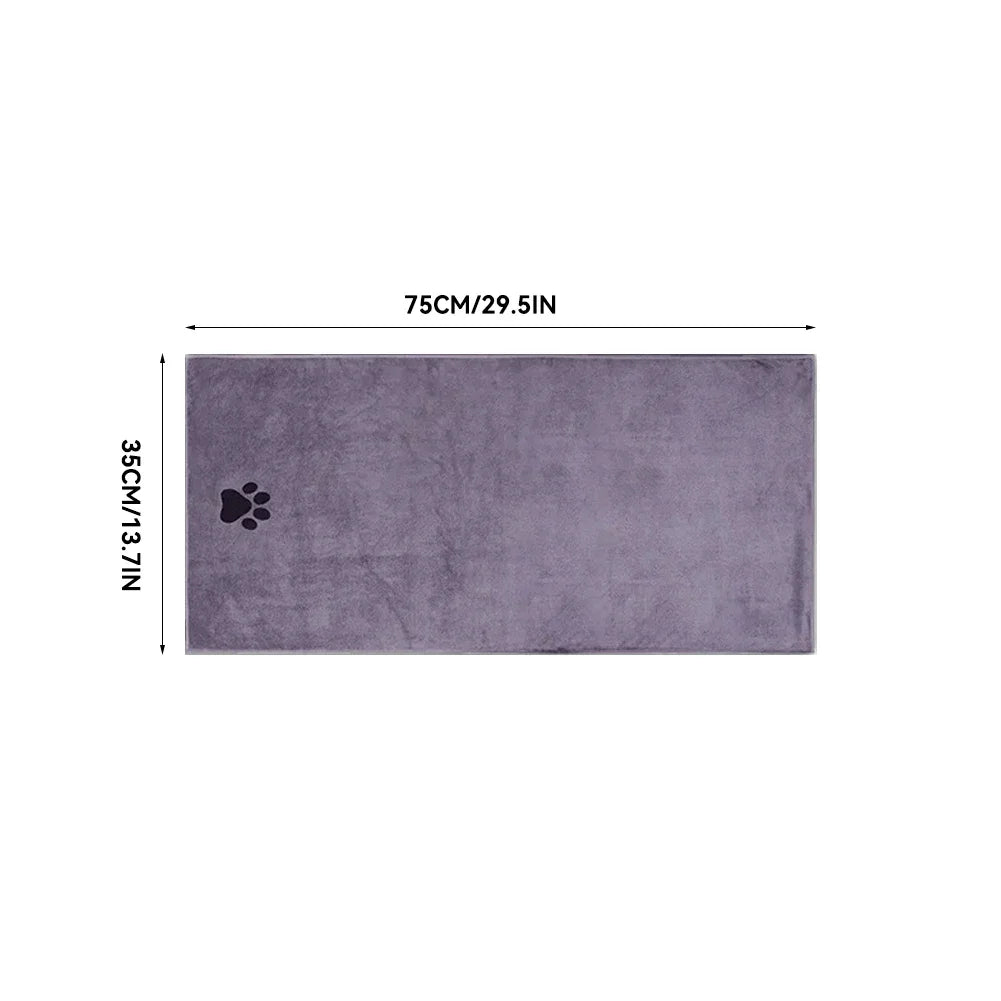35*75cm/50*100cm Dogs Grooming Supplies Microfiber Pet Bath Towel Embroidered Super Soft Absorbent Cat For