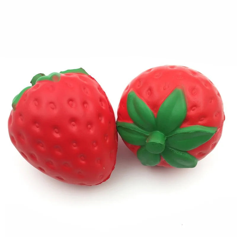 Extra Large Giant Strawberry Squishy Fidget Toy Slow Rising Shapeable Venting Ball Stress Relief Gift for Adults Friends