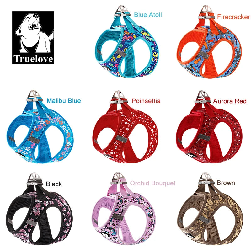 Truelove No-Pull Dog Harness – Soft Mesh, Reflective & Adjustable for Small to Medium Dogs