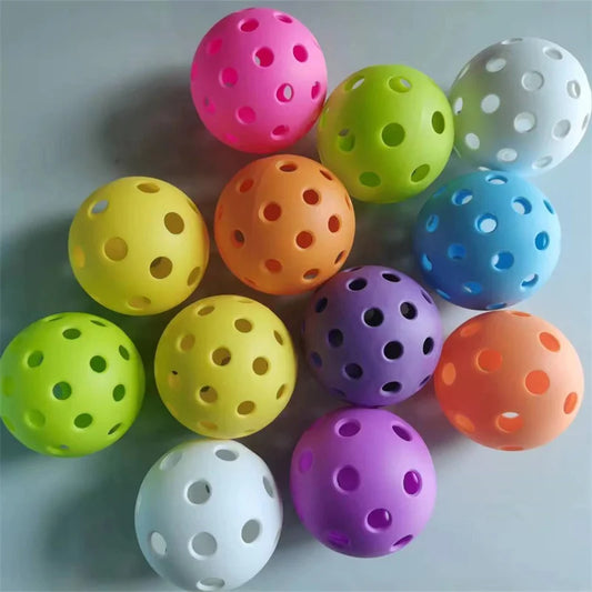 Indoor Pickleball Balls – 26-Hole Design, 3/6/12 Pack, Colorful & Durable 72mm Training Balls