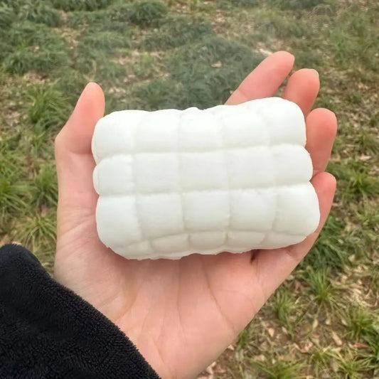 Squishy Soap Fidget Toy Milk White Squishy Texture Squeeze Toys Square Soap Relieve Anxiety Stress Relieving Toy
