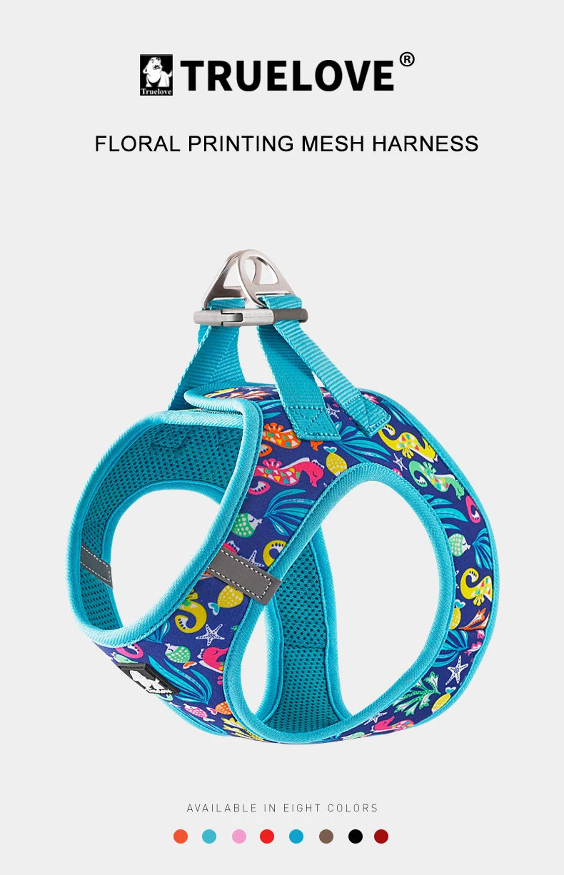 Truelove No-Pull Dog Harness – Soft Mesh, Reflective & Adjustable for Small to Medium Dogs