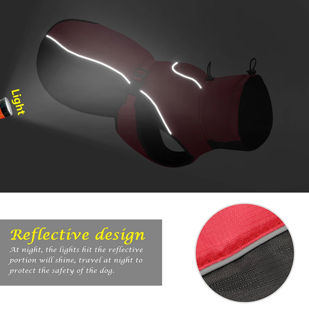 Waterproof Reflective Raincoat for Large Dogs – XL to 6XL