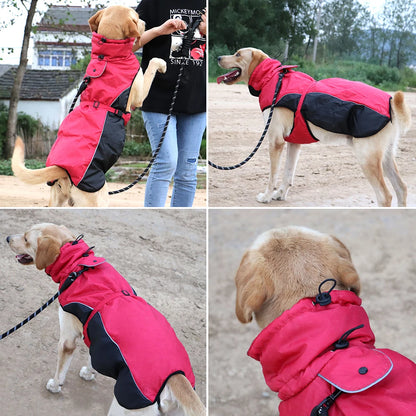 Waterproof Reflective Raincoat for Large Dogs – XL to 6XL