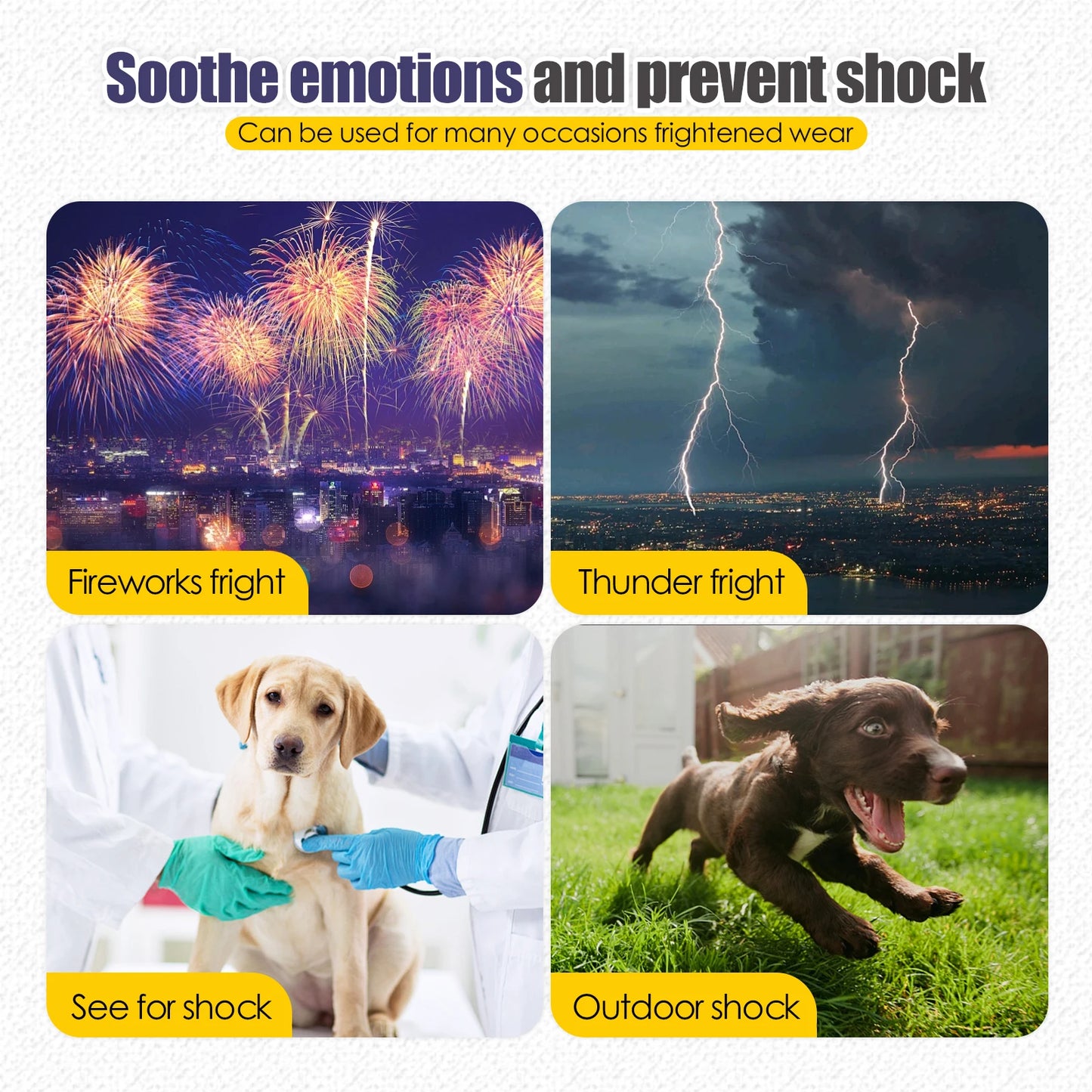 Dog Anxiety Vest & Calming Coat for Dogs and Cats
