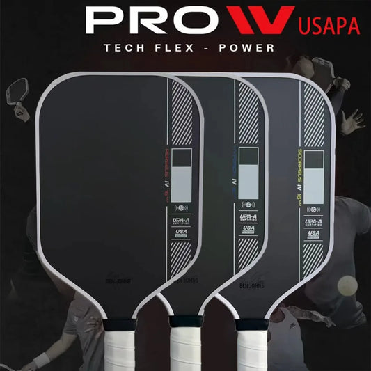 PRO IV T700 Carbon Fiber Pickleball Paddle – Reinforced Grip, Non-Slip Handle, Polymer Core