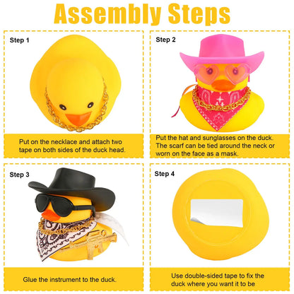 Rubber Duck Car Dashboard Ornament – Cute Mini Duck Decor for Car, Desk & Office