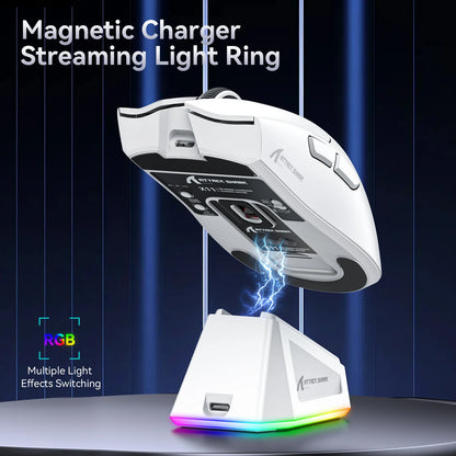 ATTACK SHARK X11 Tri-mode Wireless Mouse 2.4G Bluetooth Wired Programmable RGB Ultra Light Ergonomic Computer Gaming Mice