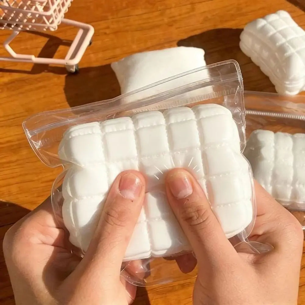 Squishy Soap Fidget Toy Milk White Squishy Texture Squeeze Toys Square Soap Relieve Anxiety Stress Relieving Toy
