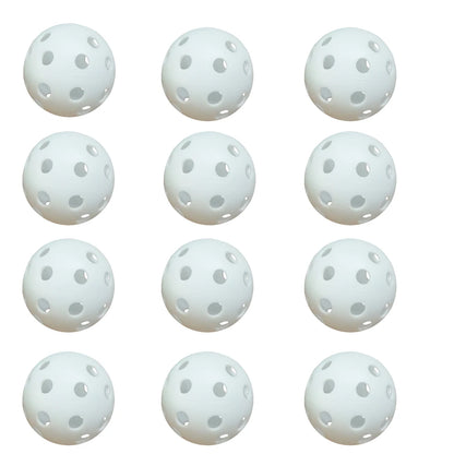 Indoor Pickleball Balls – 26-Hole Design, 3/6/12 Pack, Colorful & Durable 72mm Training Balls
