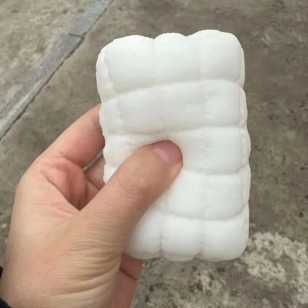 Squishy Soap Fidget Toy Milk White Squishy Texture Squeeze Toys Square Soap Relieve Anxiety Stress Relieving Toy