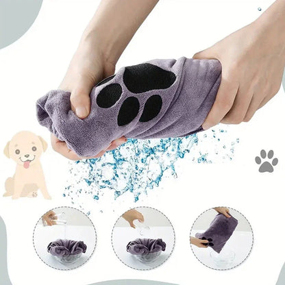 35*75cm/50*100cm  Dogs Grooming Supplies Microfiber Pet Bath Towel Embroidered Super Soft Absorbent Cat For