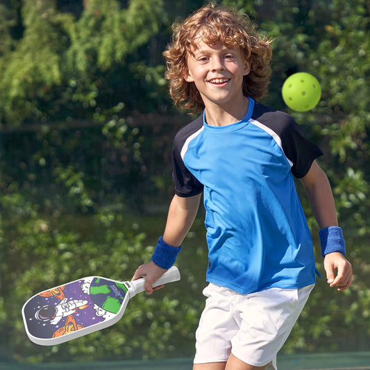 Kids Pickleball Paddle – Ultralight 14mm Carbon Fiber Racket for Boys & Girls