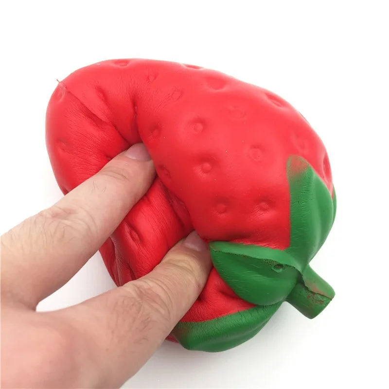 Extra Large Giant Strawberry Squishy Fidget Toy Slow Rising Shapeable Venting Ball Stress Relief Gift for Adults Friends