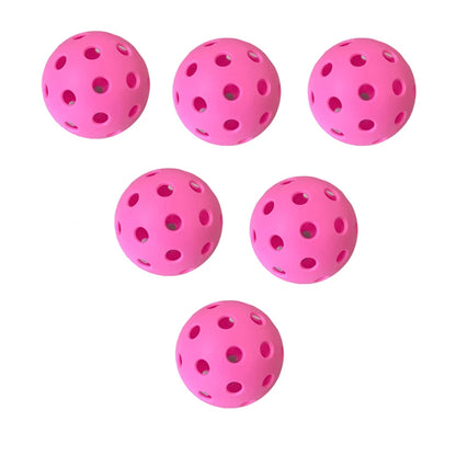 Indoor Pickleball Balls – 26-Hole Design, 3/6/12 Pack, Colorful & Durable 72mm Training Balls