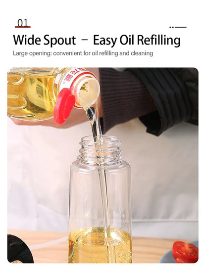 200/300/500ml Plastic Oil Spray Bottle Food Grade Oil Spray for Cooking BBQ Air Fryer Kitchen Oil Spray Bottle Kitchen YH001