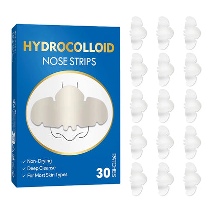 30Pcs Hydrocolloid Nose Patches – Blackhead Removal & Deep Pore Cleansing Strips