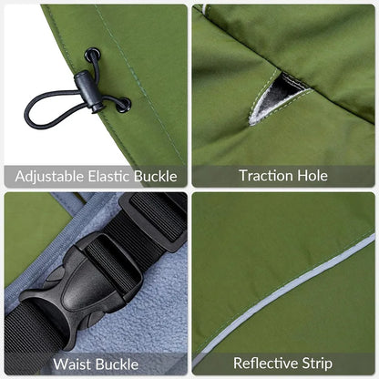 Dog Raincoat Windbreaker – Reflective Jacket for All Dog Sizes