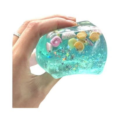 Squishy Stress Balls Cube Ocean Sensory Fidget Toy Slow Rise Squishy Toys for Kids and Adults Squeeze Relax Gift