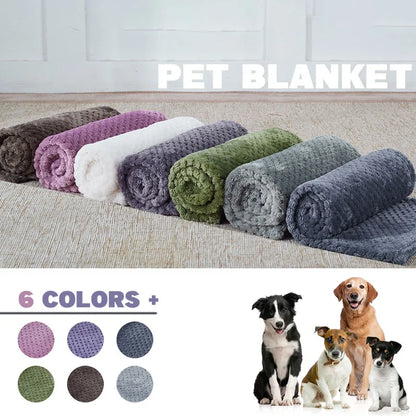 Soft Plush Pet Blanket – Washable Dog & Cat Sofa Pad