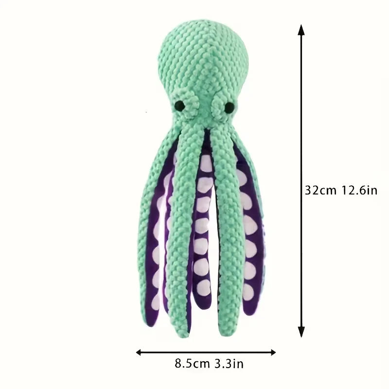 Squeaky Plush Octopus Dog Toy – Interactive Chew Toy for Small & Large Dogs
