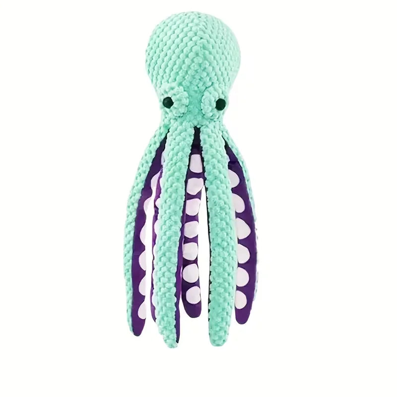 Squeaky Plush Octopus Dog Toy – Interactive Chew Toy for Small & Large Dogs