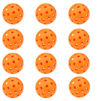 Indoor Pickleball Balls – 26-Hole Design, 3/6/12 Pack, Colorful & Durable 72mm Training Balls