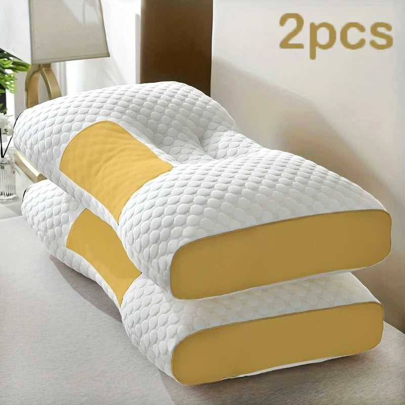 Ergonomic Neck Pillow Set of 2 – Contour Support for Side & Back Sleepers