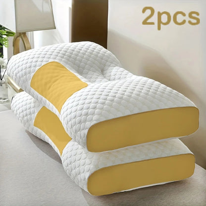 Ergonomic Neck Pillow Set of 2 – Contour Support for Side & Back Sleepers
