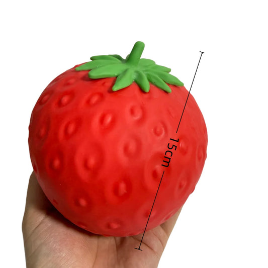 Extra Large Giant Strawberry Squishy Fidget Toy Slow Rising Shapeable Venting Ball Stress Relief Gift for Adults Friends