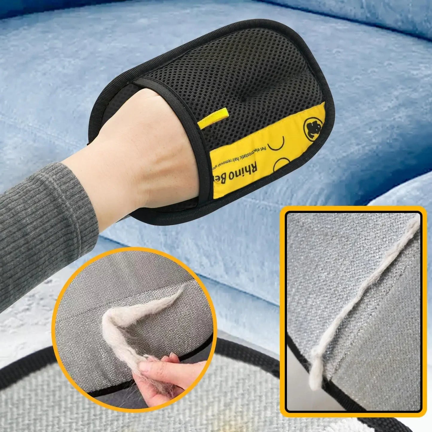 Pet Hair Removal Gloves – Static Lint Remover for Cats & Dogs