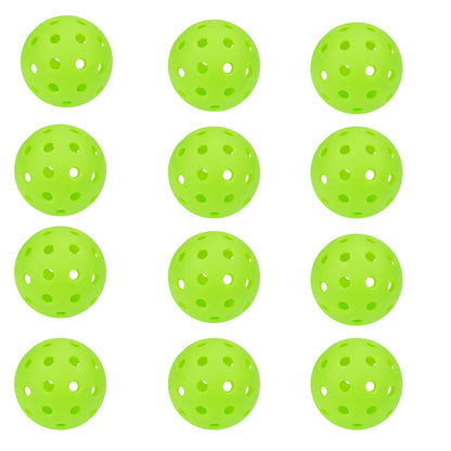 Indoor Pickleball Balls – 26-Hole Design, 3/6/12 Pack, Colorful & Durable 72mm Training Balls