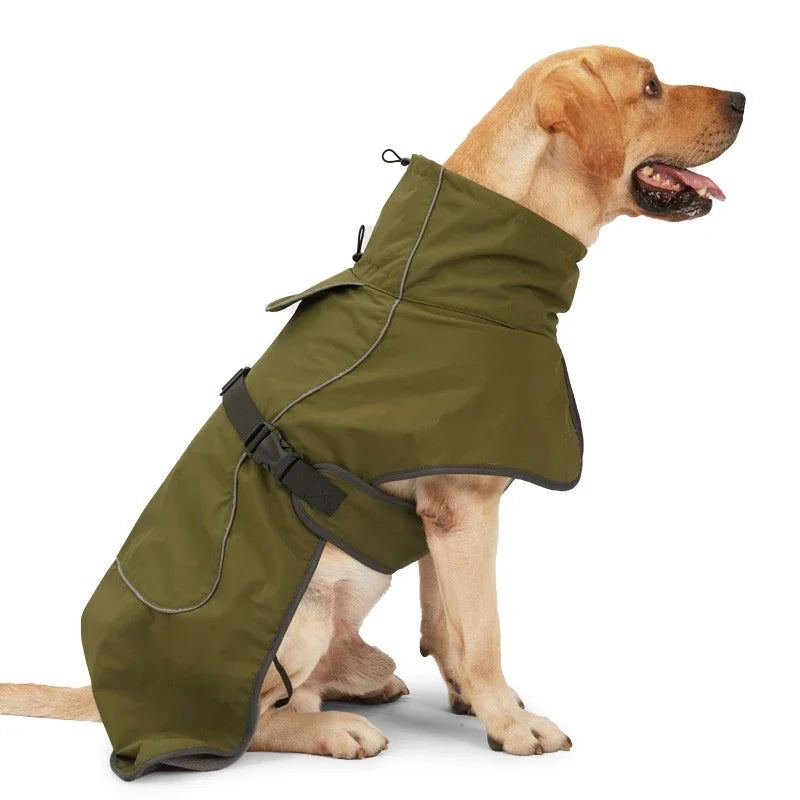 Windproof Dog Vest with Harness – Winter Coat for Small to Large Dogs
