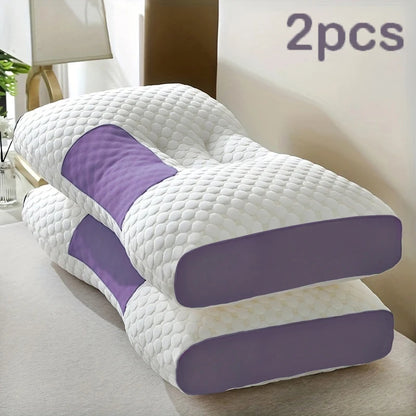 Ergonomic Neck Pillow Set of 2 – Contour Support for Side & Back Sleepers