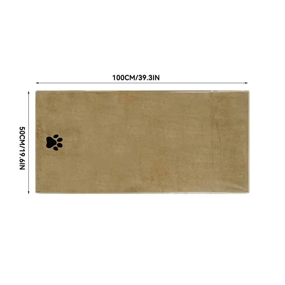 35*75cm/50*100cm  Dogs Grooming Supplies Microfiber Pet Bath Towel Embroidered Super Soft Absorbent Cat For
