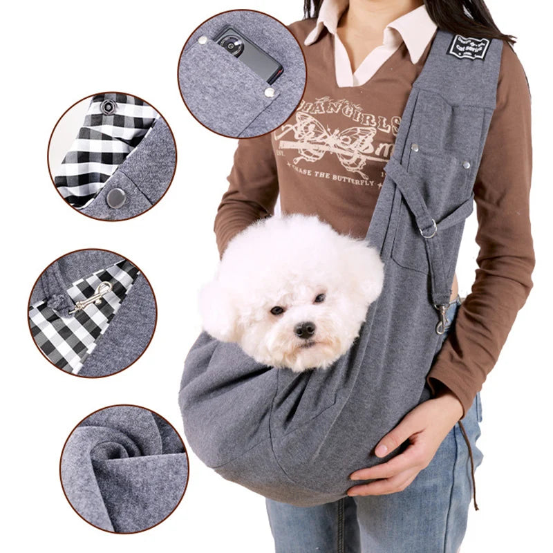 Breathable Pet Carrier Bag – Crossbody Sling for Small Dogs & Cats, Outdoor Travel