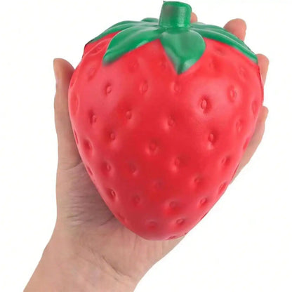 Extra Large Giant Strawberry Squishy Fidget Toy Slow Rising Shapeable Venting Ball Stress Relief Gift for Adults Friends