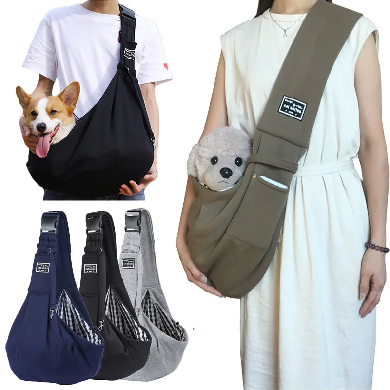Breathable Pet Carrier Bag – Crossbody Sling for Small Dogs & Cats, Outdoor Travel