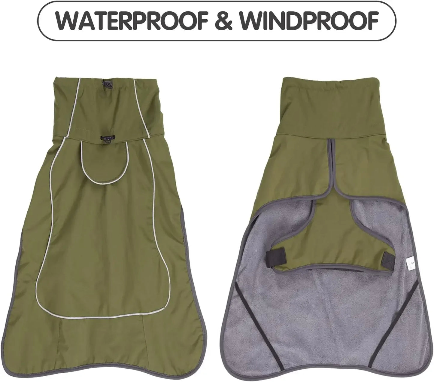 Windproof Dog Vest with Harness – Winter Coat for Small to Large Dogs
