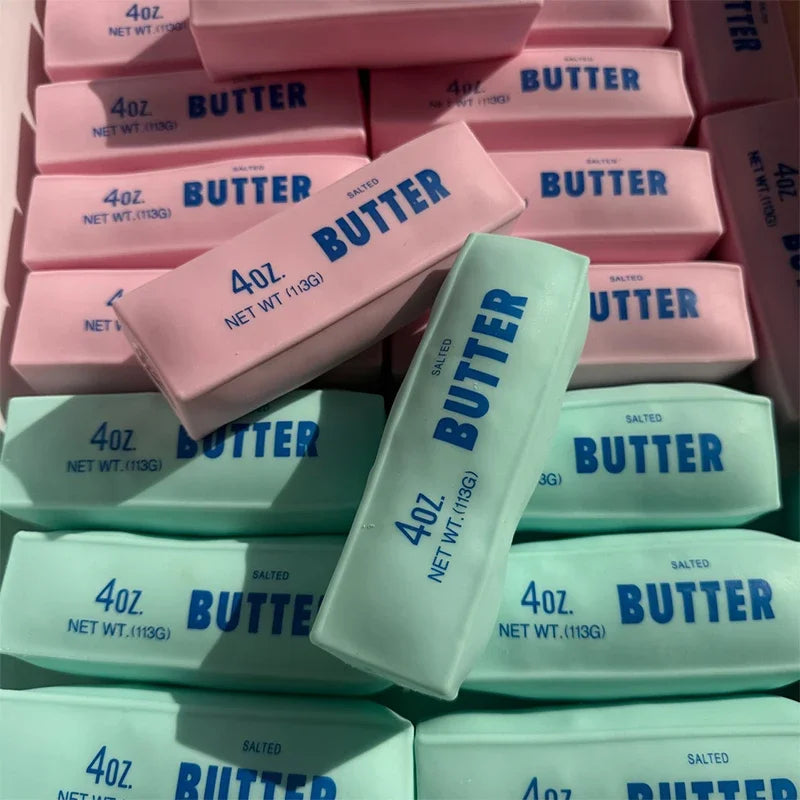 Butter Stick Squishy Stress Ball Fidget Toy Crunchy Squeeze round Blocks Anti Stress ASMR Hand Relaxation Gift for Stress Reli