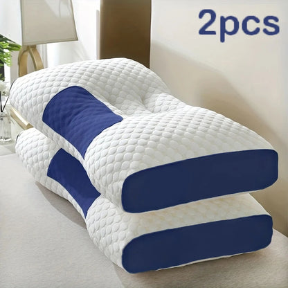 Ergonomic Neck Pillow Set of 2 – Contour Support for Side & Back Sleepers
