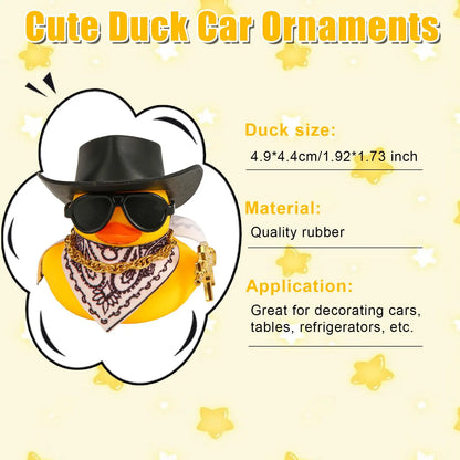 Rubber Duck Car Dashboard Ornament – Cute Mini Duck Decor for Car, Desk & Office