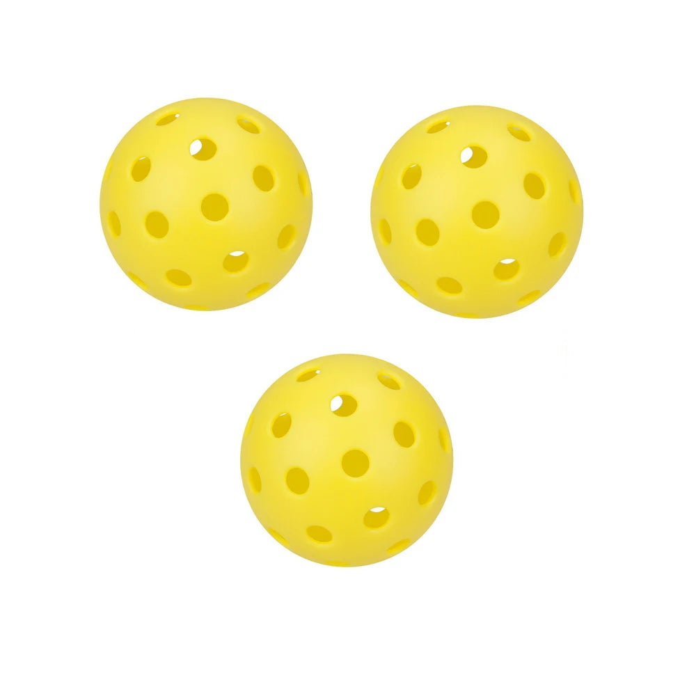 Indoor Pickleball Balls – 26-Hole Design, 3/6/12 Pack, Colorful & Durable 72mm Training Balls