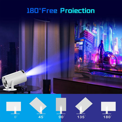 HY300A Smart Mini Projector – Android 9.0, WiFi Streaming & 1080P for Movie Nights Anywhere