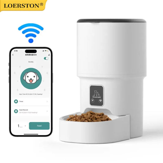 New 4L Button/WIFI Automatic Pet Feeder Smart Intelligent Cat And Dog Food Dispenser for Cats And Dogs