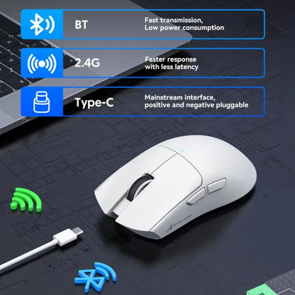 ATTACK SHARK X11 Tri-mode Wireless Mouse 2.4G Bluetooth Wired Programmable RGB Ultra Light Ergonomic Computer Gaming Mice